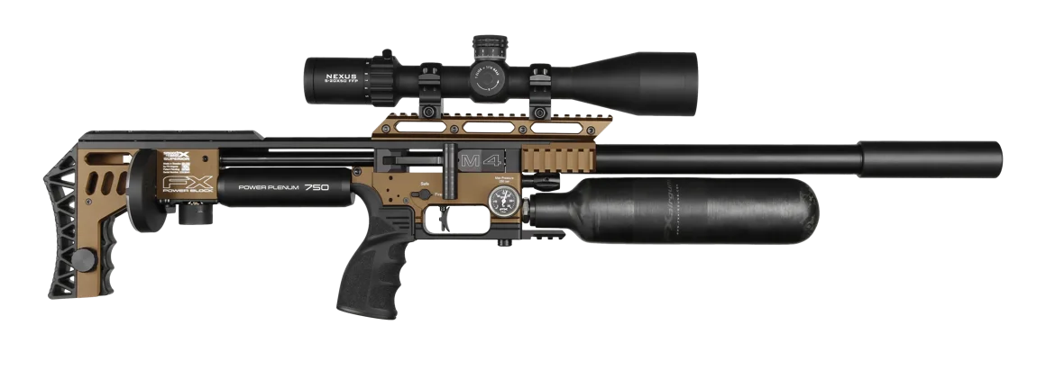 Rifle deportivo PCP con mira telescópica